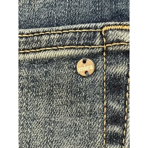 Mica Denim Wide Leg Womens Sz 27 High Rise Hidden Button Fly Medium Wash Jeans - Picture 7 of 15